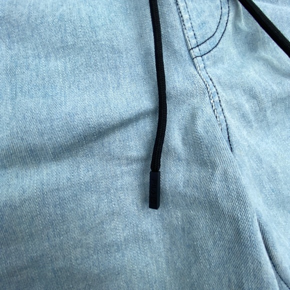 FILA SPORT Denim Drawstring Knee-Length Shorts - Picture 6 of 6